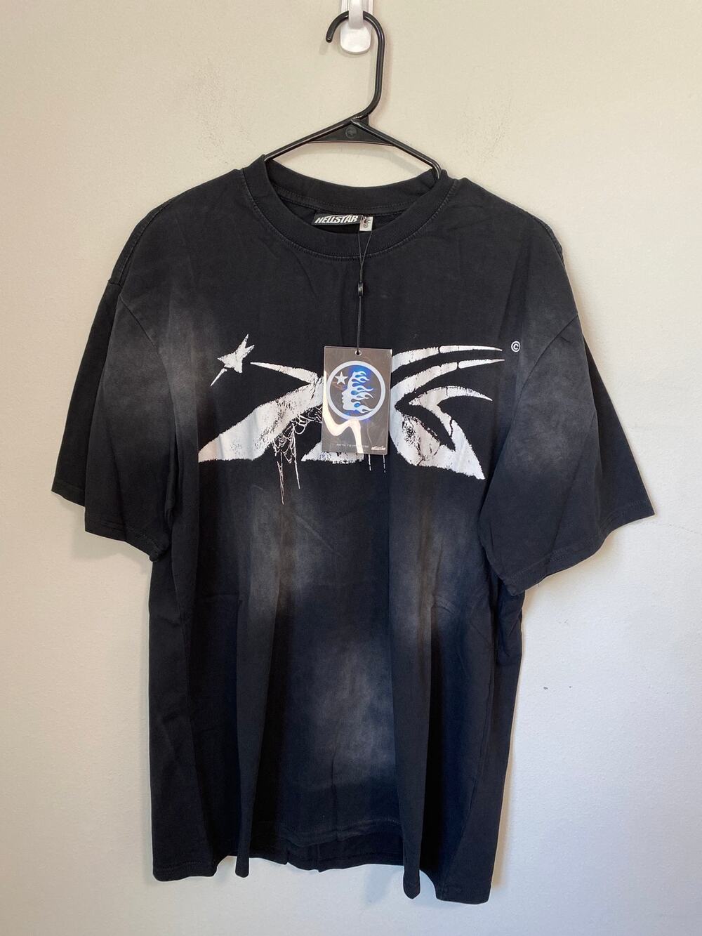 New Hellstar Men's Graphic Chrome Logo Graphic T-Shirt, Size XL